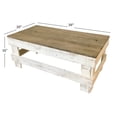 thumbnail image 4 of del Hutson Designs Table Basse Rustique de Ferme en Bois Récupéré, Noir/blanc, 4 of 8