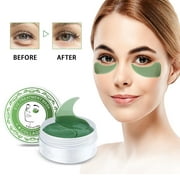 Under Eye Patches,60 Pairs Collagen Eye Treatment Mask Green Alga Under Eye Gel Pads for Moisturizing & Reducing Dark Circles Puffiness Wrinkles Fine Lines for Women and Men