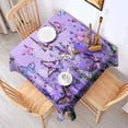 thumbnail image 2 of Purple Lavender Butterfly Scene Square Tablecloth,Waterproof Square Table Cover,Wipeable Spillproof Washable Table Cover for Home Kitchen Party Decor 42"X42"(107x107cm), 2 of 6