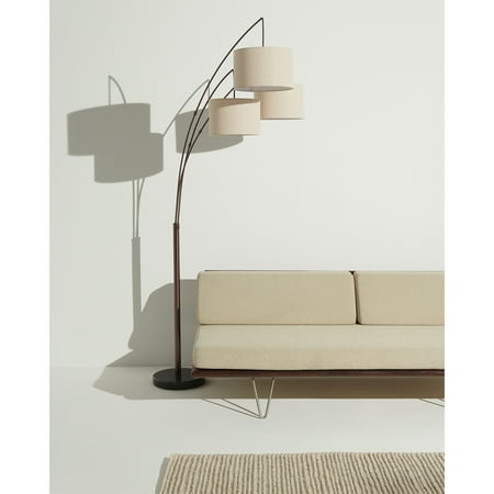 Brightech Trilage 9 5 Watt Led Bulb 3 Lights With Shades Arc Floor Lamp Bronze Canada Brightech Trilage 9 5 Watt Led Bulb 3, What Wattage Bulb For A Floor Lamp