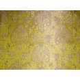 thumbnail image 2 of SILK BROCADE FABRIC Gold,Lime Green amp; Lavender 44quot;, 2 of 3