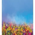 thumbnail image 3 of Ambesonne Floral Duvet Cover Sets, Abstract Sky Dreamy Flowers, 2-King, Deep Sky Blue Multicolor, 3 of 7