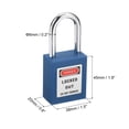 thumbnail image 2 of Unique Bargains Lockout Tagout Locks with Key, Loto Locks Safety Padlock Keyed Different with Lockout Tag Style 1, Blue, 2 of 6
