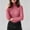Pink, variant on Women Slim Fit Ribbed Turtleneck Knit Top, Solid Long Sleeve Stretchy Pullover Sweater, Basic Layering Shirt for Fall & Winter Daily Outfit Purple Free Size