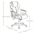 thumbnail image 2 of CorLiving Colin Black PU Fabric Upholstered Ergonomic Adjustable Height and Tilting Executive Office Chair– Comfy Desk Chair, Arm Chair, Computer Desk Chair, Home Office Chairs for Back Support, 2 of 4