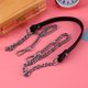 thumbnail image 3 of EeaseMX pieza de cadena de metal de PU para bolso, correa de repuesto, accesorio con hebillas para bolso de mano, bolso de hombro, color negro y plateado., 3 of 7