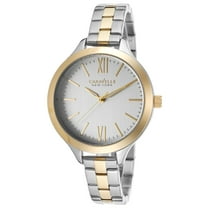 Caravelle New York 45L139 Women's Analog Display Quartz Watch, Two-Tone Stainless Steel Band, Round 37mm Case