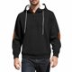 thumbnail image 2 of pstuiky camisetas de manga larga para hombre, Blusa informal y moderna de color liso con capucha y botones de manga larga para hombre top de hombre m, 2 of 5
