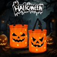 thumbnail image 3 of Bolsa de Dulces de Halloween con Estampado de Calabaza, Reutilizable, para Truco o Trato A, 3 of 5