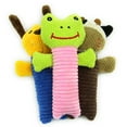 thumbnail image 2 of Frog Cow Puppy Plush Striped Squeak Sound Dog Toy Funny Fleece Chew Molar Puppet, 2 of 10