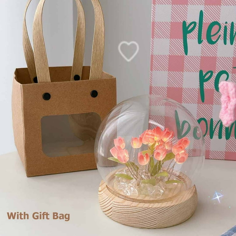 DIY Transparent PVC Plastic Gift Bags, Flower Bouquet Bags