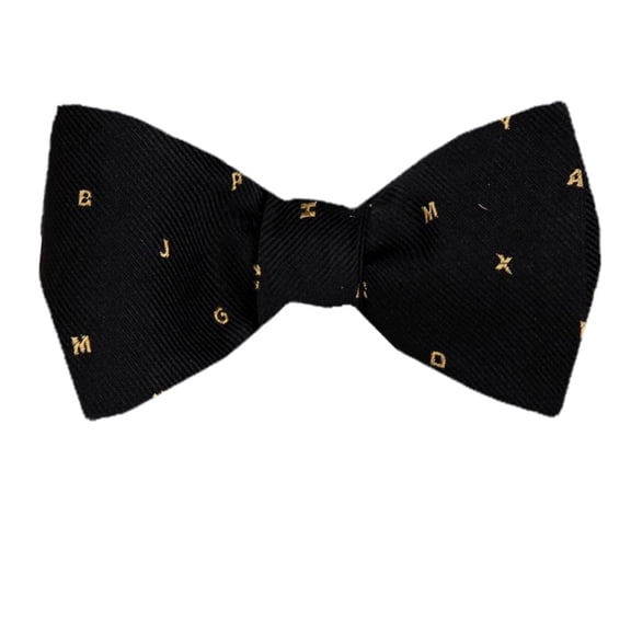 Men's Black Silk Self Tie Bowtie Tie Yourself Bow Ties