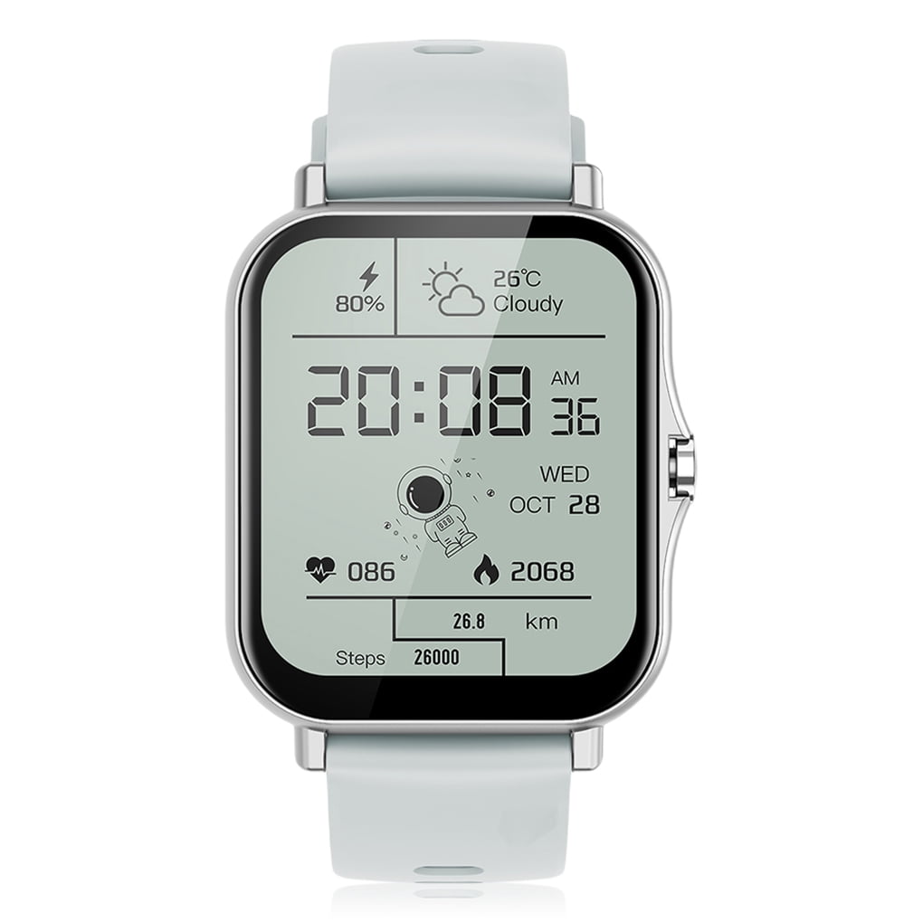 Square Smartwatch 5.0 Bluetooth-compatible IP67 Waterproof Step Count Heart  Rate Blood Oxygen Sleep Tracking Fitness Smart Watch Silver Grey -  Walmart.com