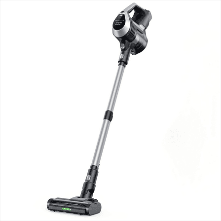 MOOSOO YC1 Cordless Stick Vacuum Cleaner with Smart Digital Display, 18Kpa Suction for Pet Hair, Hard Floors & Low-Pile Carpets