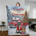 thumbnail image 3 of Santa is Coming Pitbull Merry Christmas Xmas Noel Truck Tree Cozy Fleece Blanket Terrier Dog Lover Warm Soft Throw Blanket - 02023, 3 of 5