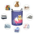 thumbnail image 6 of Kll Dog Washes In A Pink Bath Waterproof Foldable Laundry Hamper Bucket With Handles For Storage Bin,Kids Room,Home Organizer (Medium), 6 of 8