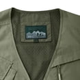 thumbnail image 6 of RYDCOT Men's Casual Lightweight Outdoor Fishing Work Sai Travel Photo Cargo Vest Sleeveless Jacket Multi Pockets Army Green, 6 of 7