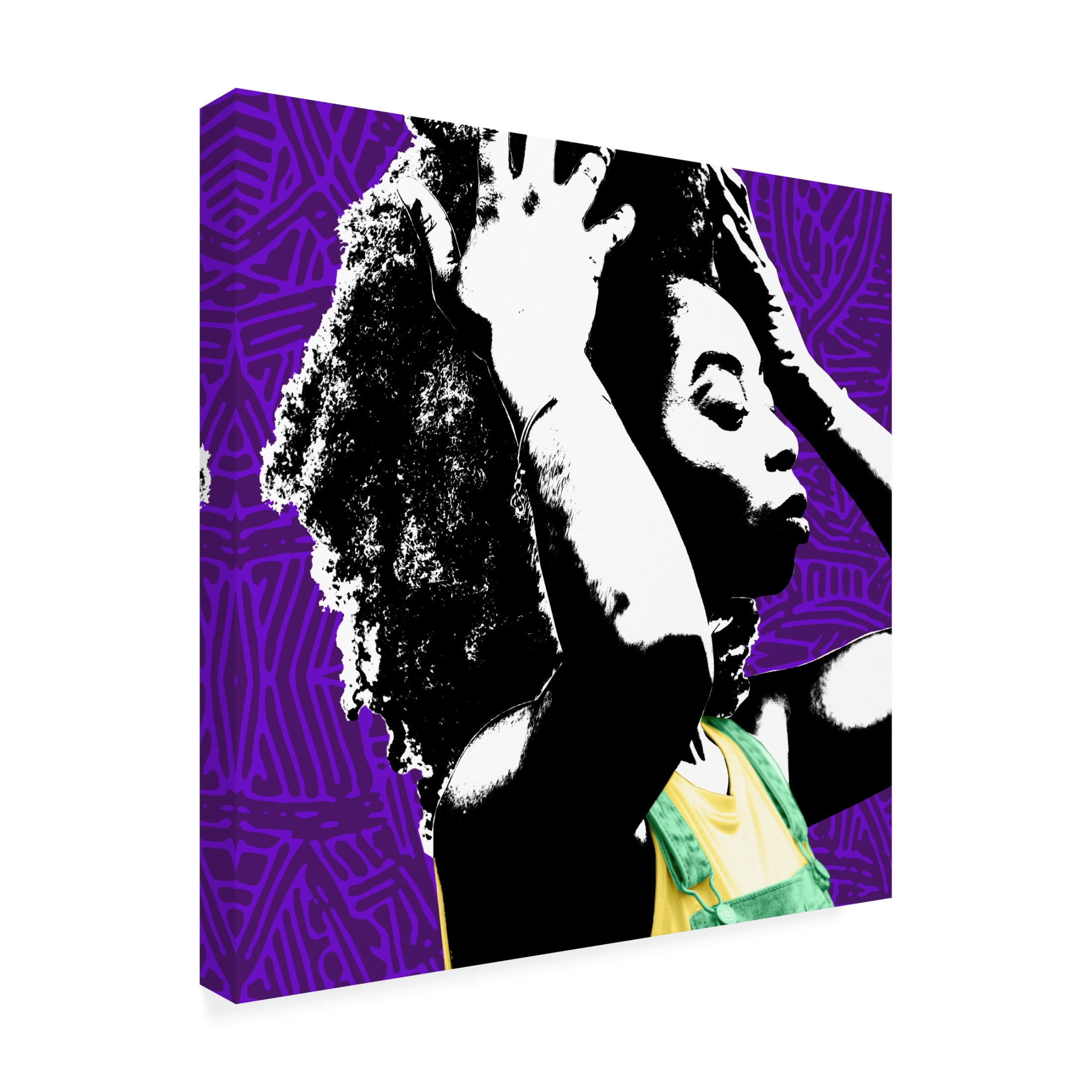 Canvas Wall Art - NUMA Art 'Paper Musician Square' Wall Art for Living Room, Bedroom, or Office Décor by Trademark Fine Art - 18 x 18 Inches