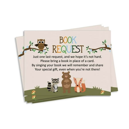 Inkdotpot 30 Books For Baby Shower Request Cards Bring A Book Instead Of A Card Jungle Animals Gender Neutral Baby Shower Invitations Inserts Games