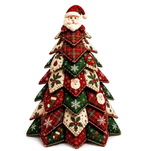 Christmas Diy Felt Tree Sewing Kit, 3D Hand Made Christmas Tree Craft Kit with Reindeer Ornament, Handmade Tabletop Decor, Gift for Craft Lover