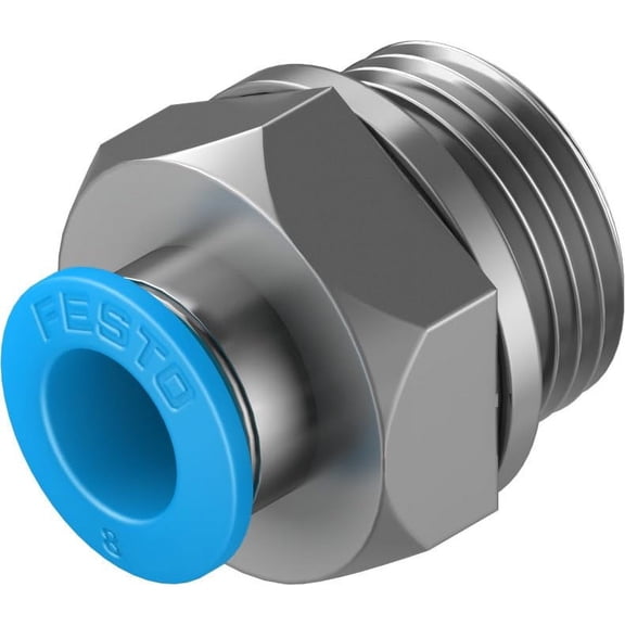 FESTO QS-G3/8-8 186100 Push-in fitting (10 units/package)