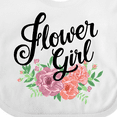 thumbnail image 4 of Inktastic Flower Girl Hand Lettering with Flowers Illustration Girls Baby Bib, 4 of 4