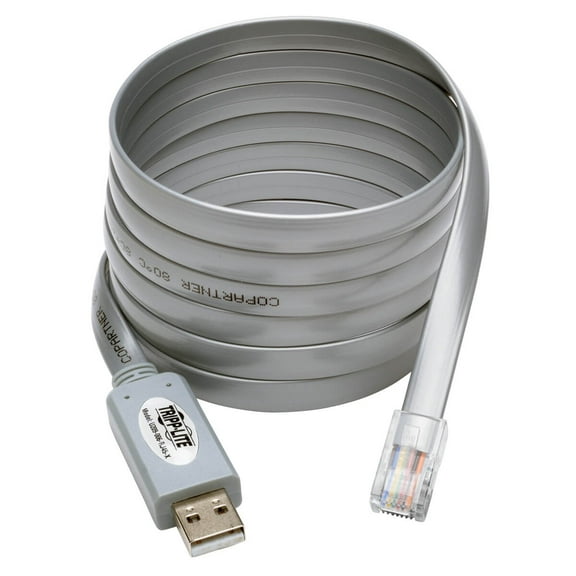 Tripp Lite 6 ft. USB to RJ45 Cisco Serial Rollover Cable, USB Type-A to RJ45 M/M, Gray
