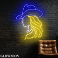 thumbnail image 2 of Glowneon Cowgirl Neon ?Led Sign, Cowgirl Room Decor, Cowboy Bar Decor, 2 of 5