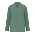 thumbnail image 5 of AherBiu Long Sleeve Tops for Women Button down Shirts High Neck Business Casual Tops Blouse, 5 of 5