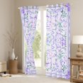 thumbnail image 3 of jejeloiu Purple Bowtie Bowknot Curtains Pack of 2 (42x84 Each),Cute Flower Blossom Curtains Blackout,Kawaii Daisy Bedroom Curtains For Girl,Ultra Soft Home Decor, 3 of 6