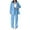 SkyBlue, variant on qolati Womens Fall 2 Piece Blazer Sets Open Front Blazers and Wide Leg Pants Office Work Fashion Outfits Business Dressy Causal Suits Set Green L 8