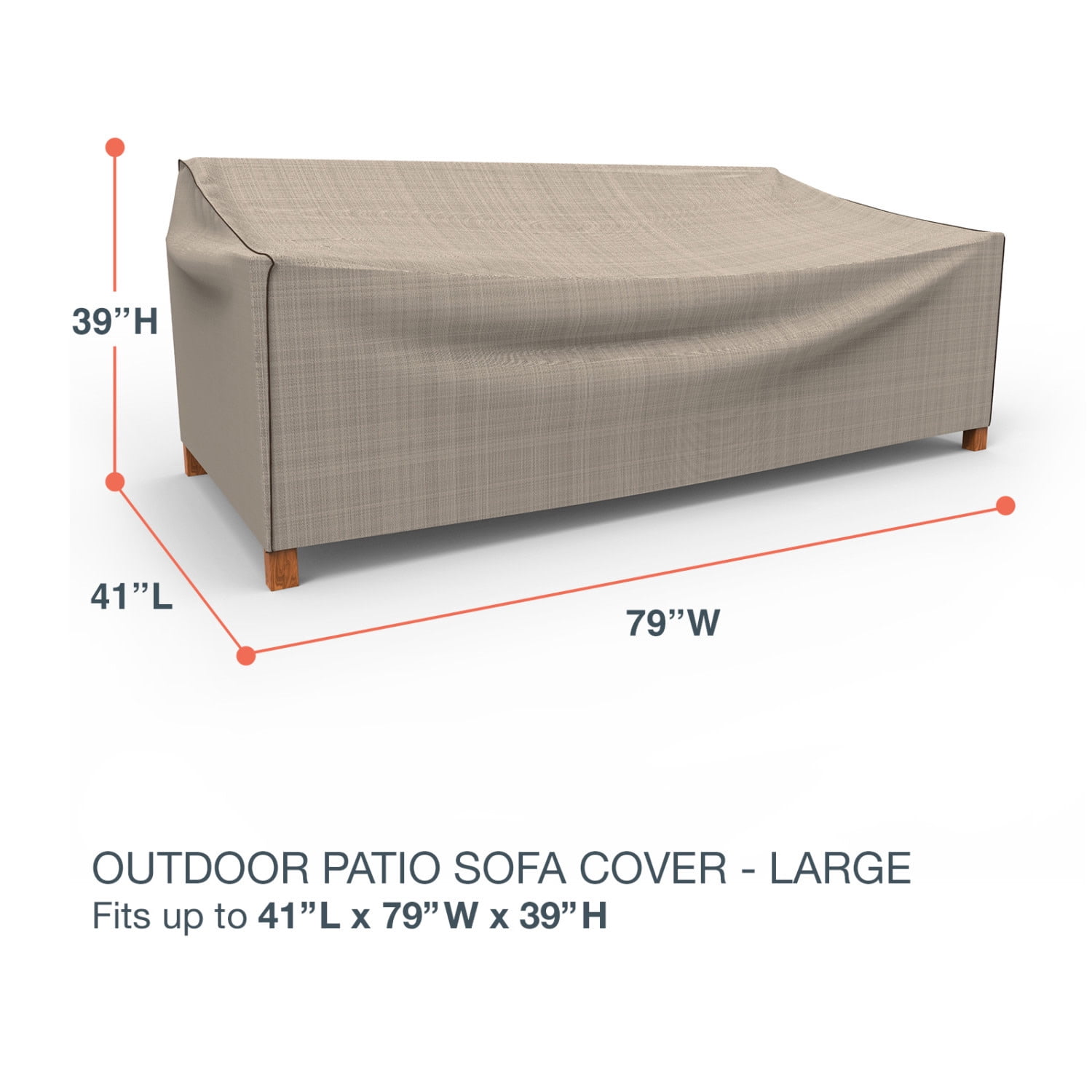 Budge Black Ivory StormBlock™ Mojave Patio Sofa Cover - 79L x 41W x 39H in.