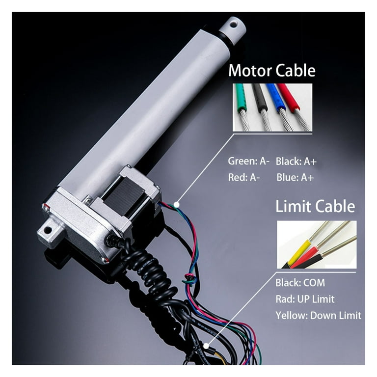 Stepper Motor Linear Actuator 12V Nema 16 Max 50mm/s 500N Aluminum Alloy  Electric Push Rod ,Against Corrosion - Walmart.com