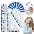thumbnail image 2 of Geometry Set Professional Drafting Tools Plastic Ruler Teacher Must Haves Drafting Triangle Set Ruler And Protractor Set Protractor For Drawing, 2 of 9