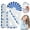 C1_4pc Blue 5.9", variant on Yeuimy 2 Pack Transparent Plastic Triangular Ruler Set 45/90 Degree Angle Measuring Tool Clear Geometry Drafting Ruler For Teacher Office Home Architecture Engineering For Architecture