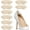 Color 29, variant on Heel Pads for Shoes That are Too Big 20 Pairs of Heel Grips Liner Cushions Inserts for Loose Shoes Women Men Heel Cushions for Heel Pain Relief, Prevent Painful Blisters (Pale Apricot Black)