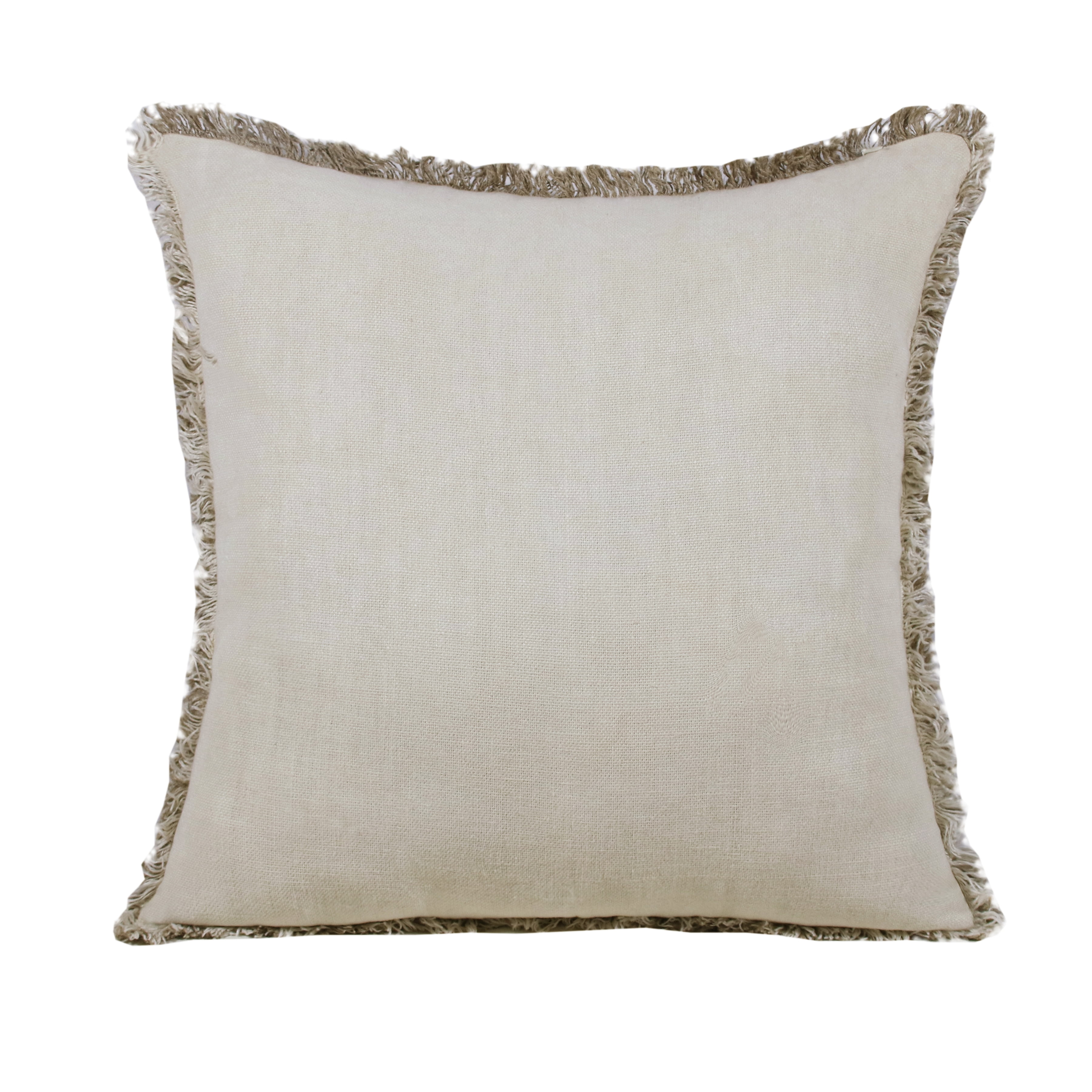 Harlow Hill Faye 20" x 20" Brown Solid Linen Adult Decorative Throw Pillow Cover