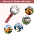 thumbnail image 4 of 8 Pack Red Metal Curry Comb  Brush Reversible Stainless Steel Grooming Tool for Dog Cow Sheep Pet, 4 of 6