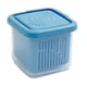 thumbnail image 2 of Caja organizadora de plástico para frigorífico con drenaje - Almacenamiento sellado para jengibre, ajo, condimentos, verduras y carne, 2 of 9