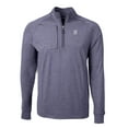 thumbnail image 2 of Men's Cutter & Buck Heather Navy Detroit Tigers Adapt Eco Raglan Quarter-Zip Jacket, 2 of 3