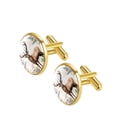 thumbnail image 2 of Deer Men's Cufflinks Set for Dress Shirts, Made of Stainless Steel, for Business and Formal Occasions, 2 of 6