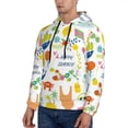 thumbnail image 3 of Sikiie Summer Animal Men's Hoodie, Essentials Hoodie, Sweatshirt, Pullover Hooded Sweatshirt for Men-Small, 3 of 7