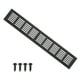 thumbnail image 1 of Cubierta de ventilación rectangular Uxcell de 16"x2.4" con rejilla y tornillos para gabinete en color negro, 1 of 7