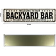 thumbnail image 2 of Funny Backyard Signs and Decor Outdoor Pool Decor, Outdoor Bar Signs Beer Sign Poop Deck Decor, Welcome to Our Backyard Bar Sign 4" by 16", 2 of 5