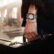 thumbnail image 5 of Gold Black Leather Gold Chain, Double Row Metal Strap for Women Compatible with Apple Watch Band 42mm 44mm 45mm, iWatch Series 8/7/6/5/4/3/2/1/SE Stainless Steel Strap ( 2022/2020), 5 of 5