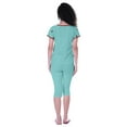 thumbnail image 3 of Moomaya Nightwear Set Watermelon Embroidered Capri T-shirt 2 Pcs Set Sleepwear, 3 of 7