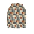 thumbnail image 6 of Womens Plaid Jackets Hooded Full Zip Drawstring Cardigan Loose Stylish Casual Ribbed Hoodie Outwear With Pockets (XL, Navy), 6 of 7