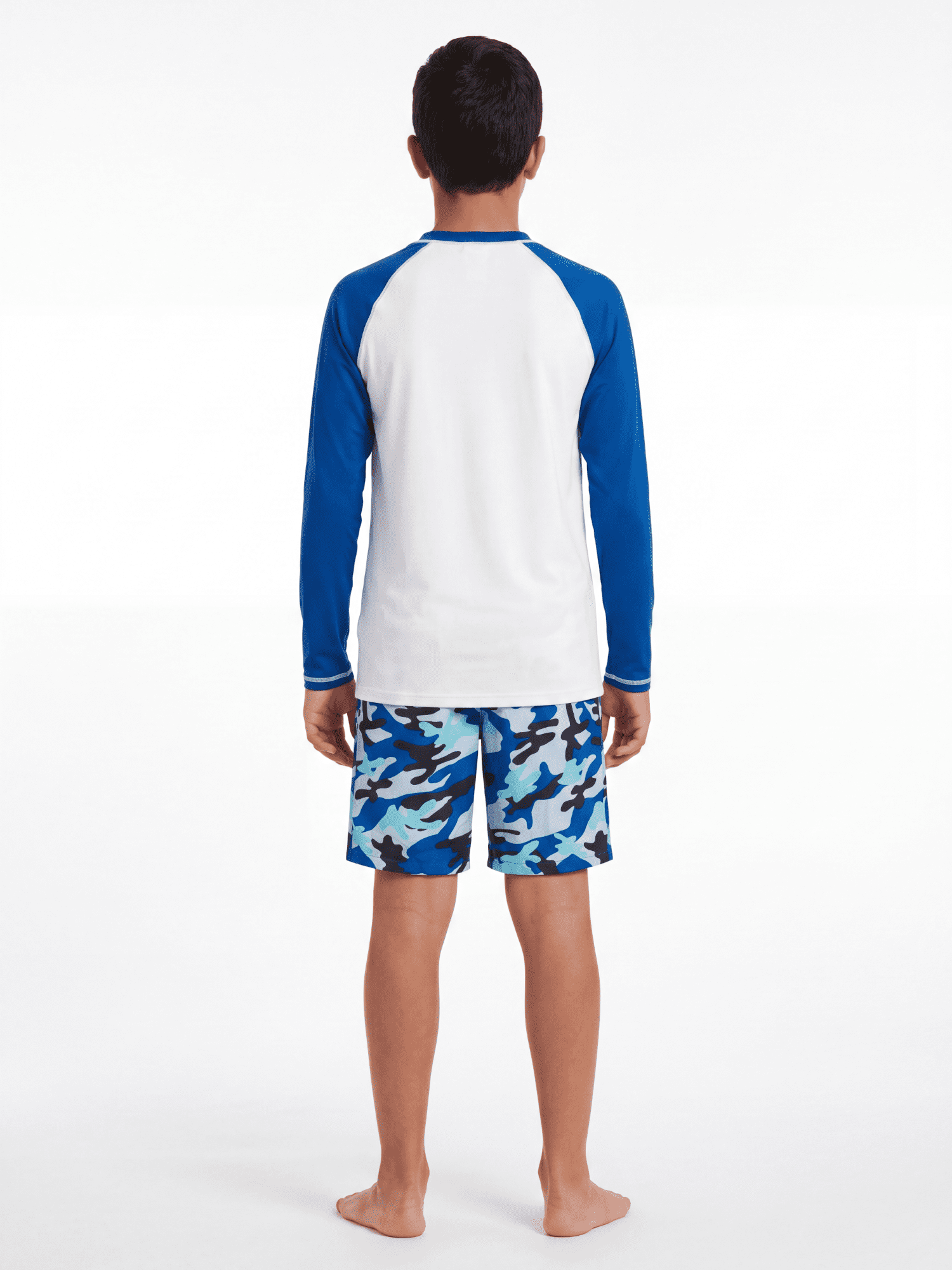 Reebok Boys Long Sleeve Rashguard with UPF 50+ Protection, Sizes 4-18