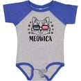 thumbnail image 3 of Inktastic 4th of July Meowica Cat in Flag Sunglasses Boys or Girls Baby Bodysuit, 3 of 5