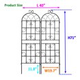 thumbnail image 6 of imerelez 2 Pack Metal Garden Trellis 71" x 19.7" Rustproof Trellis for Climbing Plants Outdoor Flower Support Black, 6 of 6